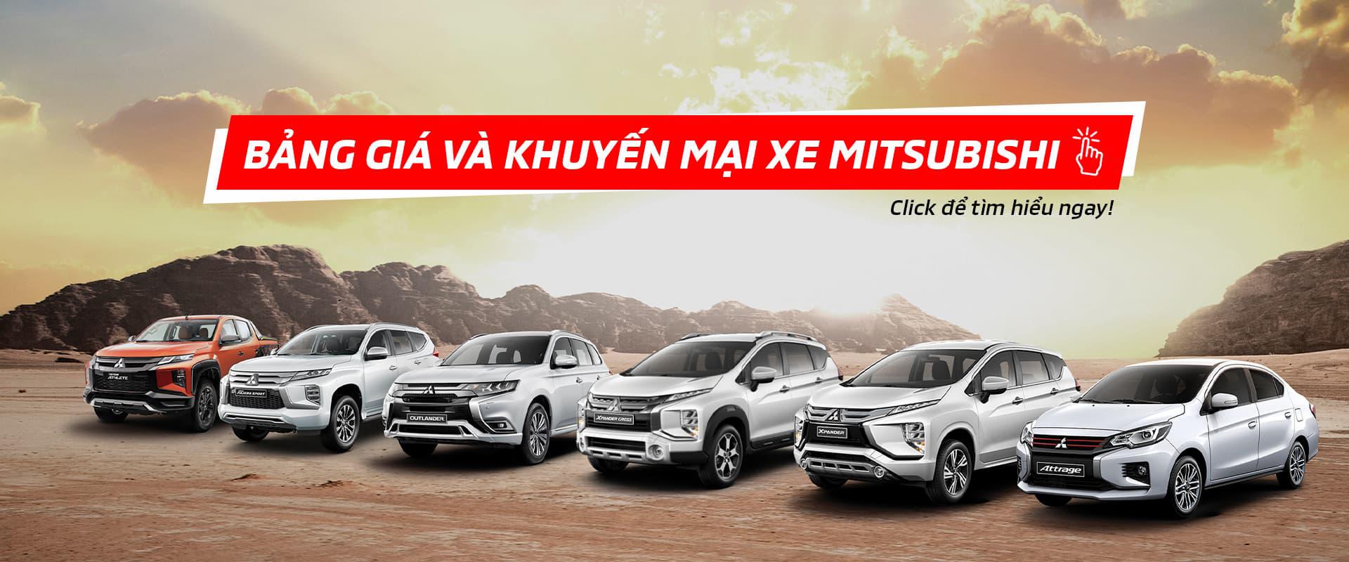 bảng giá & khuyến mãi mitsubishi